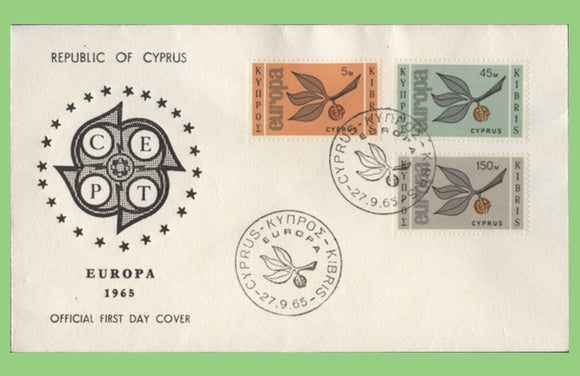 Cyprus 1965 CEPT Europa set First Day Cover