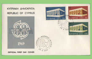Cyprus 1969 Europa set on Official First Day Cover