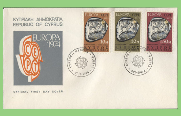 Cyprus 1974 Europa set on Official First Day Cover