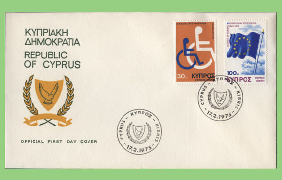 Cyprus 1975 Disabled Persons and Council Flag on Official First Day Cover