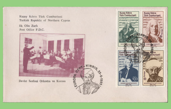 Cyprus (Turkish) 1985 Composers set on First Day Cover