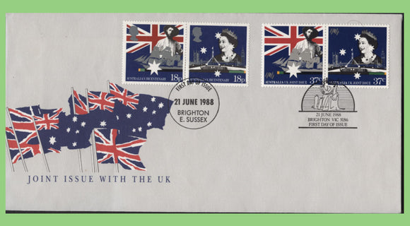 Australia 1988 Bicentenary Joint Issue First Day Cover