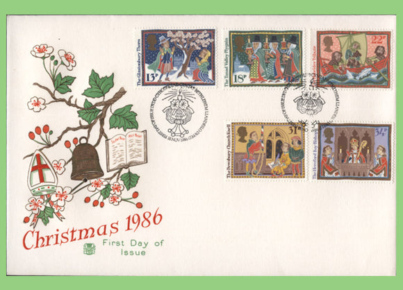 G.B. 1986 Christmas set on Stuart First Day Cover, Bethlehem