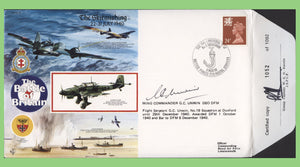 G.B. 1990 RAF Battle of Britain, 'The Skirmishing' flown & signed cover, RAFA3