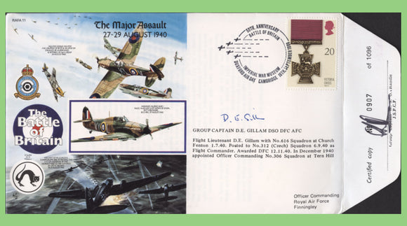 G.B. 1990 RAF Battle of Britain, 'The Major Assault' flown & signed cover, RAFA11