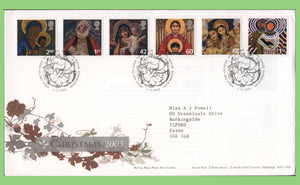 G.B. 2005 Christmas miniature set on Royal Mail First Day Cover, Tallents House