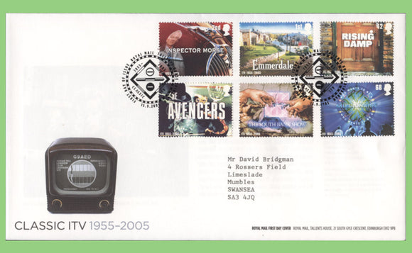 G.B. 2005 Classic ITV set on Royal Mail First Day Cover, Tallents House