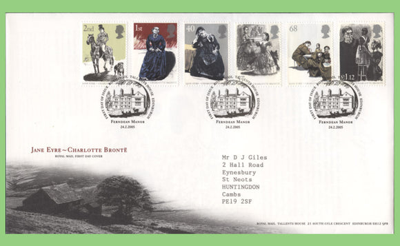 G.B. 2005 Jane Eyre set on Royal Mail First Day Cover, Tallents House