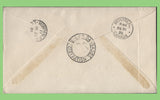 Barbados 1938 KGV Silver Jubilee set on registered cover to Canada