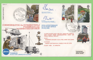 G.B. 1985 Post Offices set on RAF Flown & Signed First Day Cover