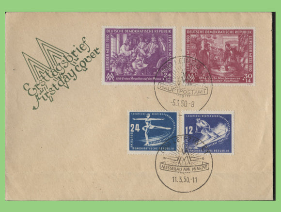 Germany (DDR) 1950 Leipzig Exhibition First Day Cover