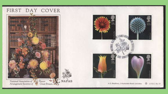 G.B. 1987 Flowers set on Bradbury First Day Cover, London SW1