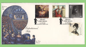 G.B. 1999 Entertainers Tale set on 4d Post First Day Cover, Walworth London