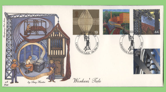 G.B. 1999 Workers Tale set on 4d Post First Day Cover, Lavenham