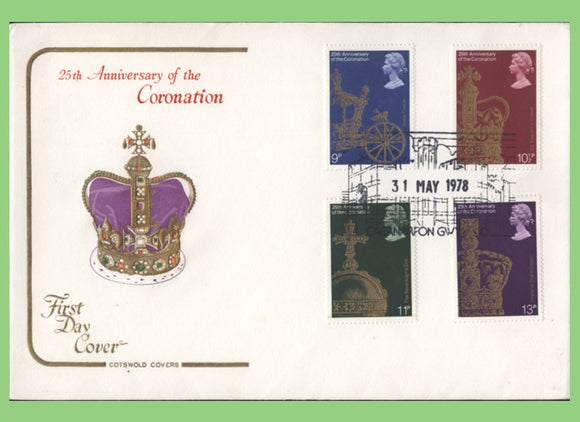 G.B. 1978 Coronation set on Cotswold First Day Cover, Carnarfon