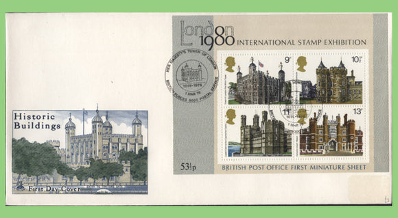 G.B. 1978 Historic Buildings m/s on Mercury First Day Cover, BFPS 9000