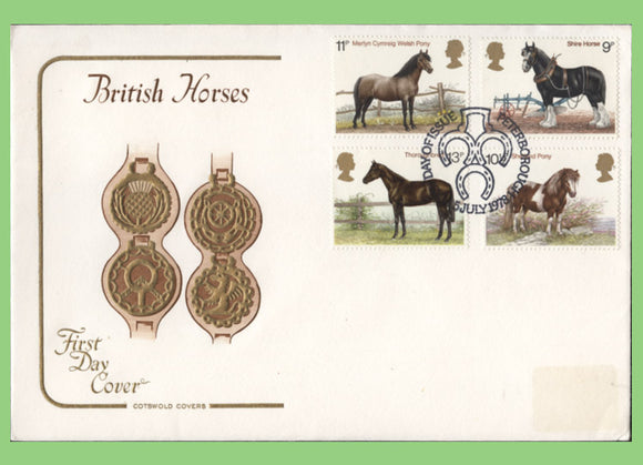 G.B. 1978 Horses set on Cotswold First Day Cover, Peterborough