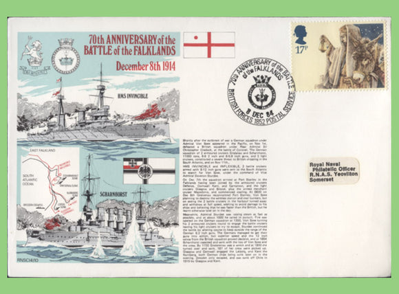 G.B. 1984 70th Anniversary of the Battle of the Falklands, Royal Navy Cover
