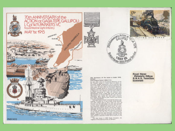G.B. 1985 70th Anniversary of the Action at Gallipoli, Royal Navy Cover