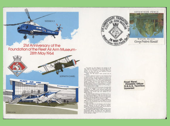 G.B. 1985 21st Anniversary of the Founding of the Fleet Air Arm Museum, Royal Navy Cover