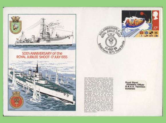 G.B. 1985 50th Anniversary of the Royal Jubilee Shoot, Royal Navy Cover