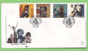 G.B. 1999 Settlers Tale on Royal Mail First Day Cover, Plymouth