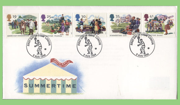 G.B. 1994 Summertime set on Royal Mail First Day Cover, London