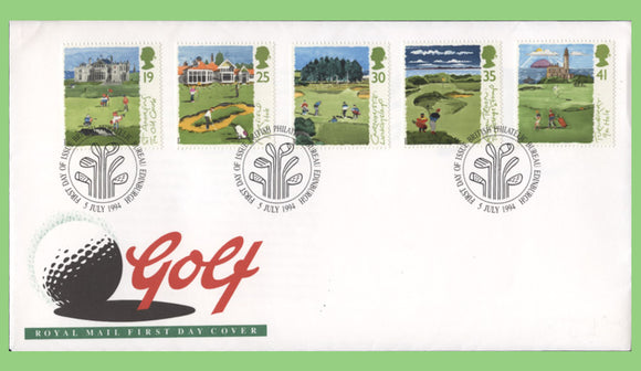 G.B. 1994 Golf set on Royal Mail First Day Cover, Bureau