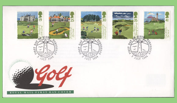 G.B. 1994 Golf set on Royal Mail First Day Cover, Turnberry