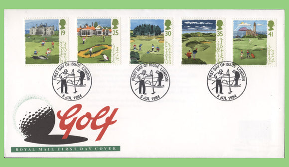 G.B. 1994 Golf set on Royal Mail First Day Cover, London
