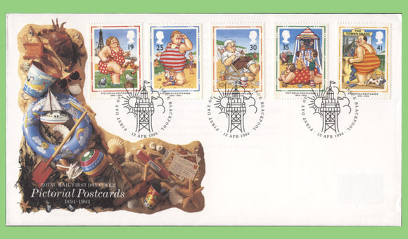 G.B. 1994 Pictorial Postcards set on Royal Mail First Day Cover, Blackpool