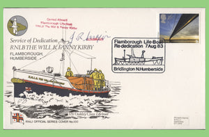 G.B. 1983 Service of Dedication RNLB The Will & Fanny Kirby, signed official RNLI cover No 100