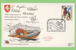 G.B. 1983 20th Anniversary of the Whitstable Lifeboat Station multi signed official RNLI cover No 97