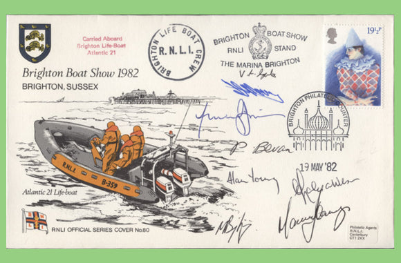 G.B. 1982 Brighton Boat Show Station multi signed official RNLI cover No 80