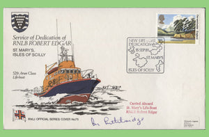 G.B. 1981 Service of Dedication of RNLB Robert Edgar, signed official RNLI cover No 75