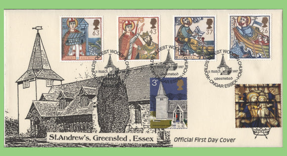 G.B. 1997 Missions of Faith/Church official Havering First Day Cover, Greensted