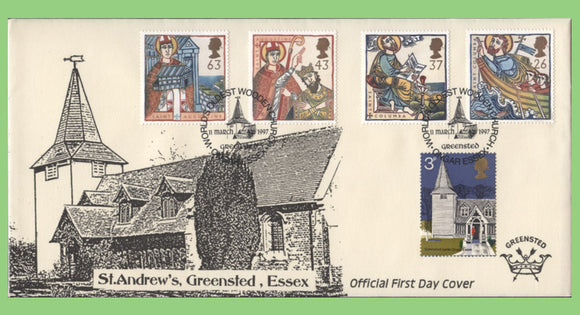 G.B. 1997 Missions of Faith/Church official Havering First Day Cover, Greensted