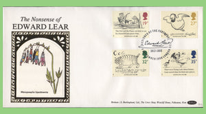 G.B. 1988 Edward Lear set on Benham First Day Cover, London EC1