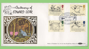 G.B. 1988 Edward Lear set on Benham First Day Cover, Holloway, London