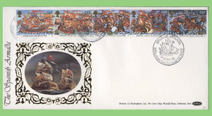 G.B. 1988 Armada set on Benham First Day Cover, Effingham