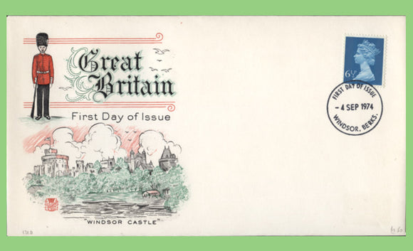 G.B. 1974 6½p definitive on Stuart u/a First Day Cover, Windsor
