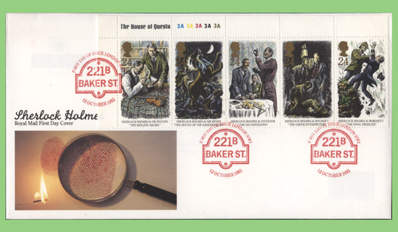 G.B. 1993 Sherlock Holmes set on Royal Mail First Day Cover, Baker Street