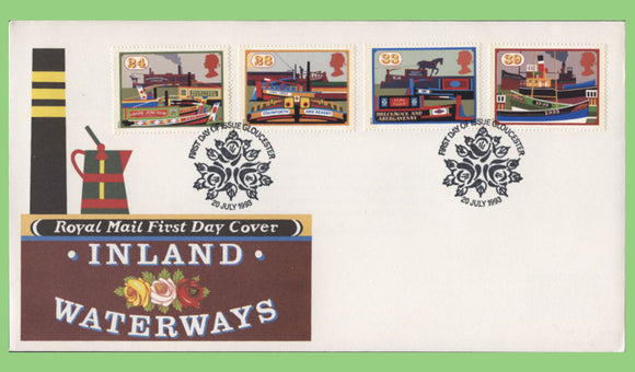G.B. 1993 Inland Waterways set on Royal Mail First Day Cover, Gloucester