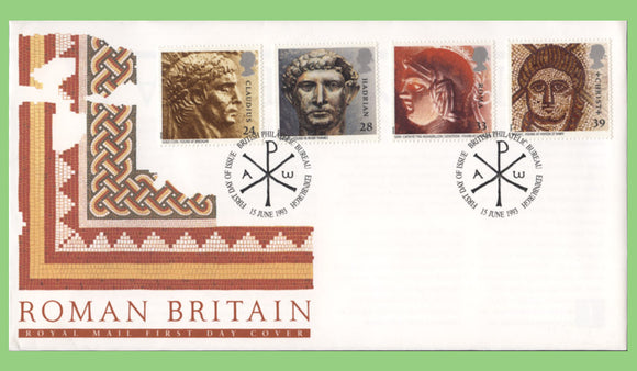 G.B. 1993 Roman Britain set on Royal Mail First Day Cover, Bureau