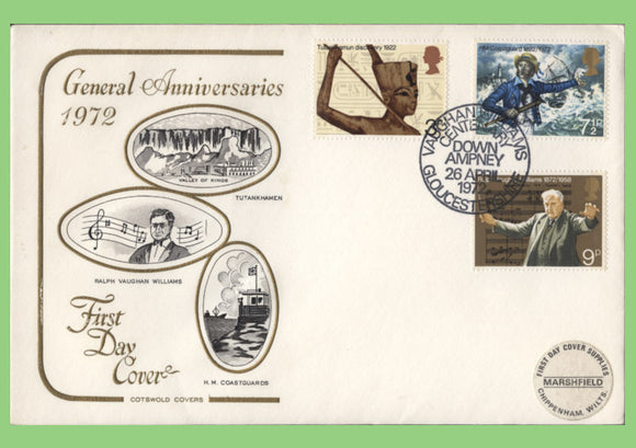 G.B. 1972 General Anniversaries set on Cotswold First Day Cover, Down Ampney