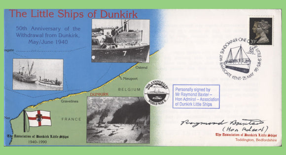 G.B. 1990 50th Anniversary of the Withdrawal from Dunkirk signed commemorative cover