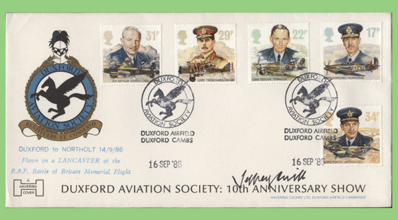 G.B. 1986 RAF set on Havering D.A.F signed First Day Cover, Duxford