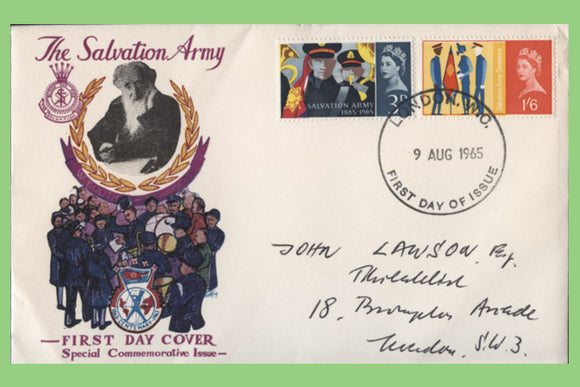 G.B. 1965 Salvation Army set on First Day Cover, London W C