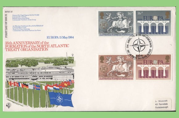 G.B. 1984 Europa set on RAFDC First Day Cover, BFPS 1949
