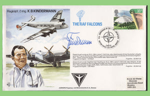 G.B. 1984 RAF Test Pilot series, Flown & Certified, RAF TP 39, The Falcons, Signed K B Kindermann